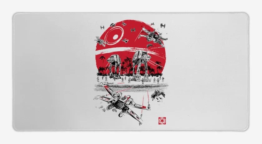 Mouse pad Gamer Blanco de Star wars Battle