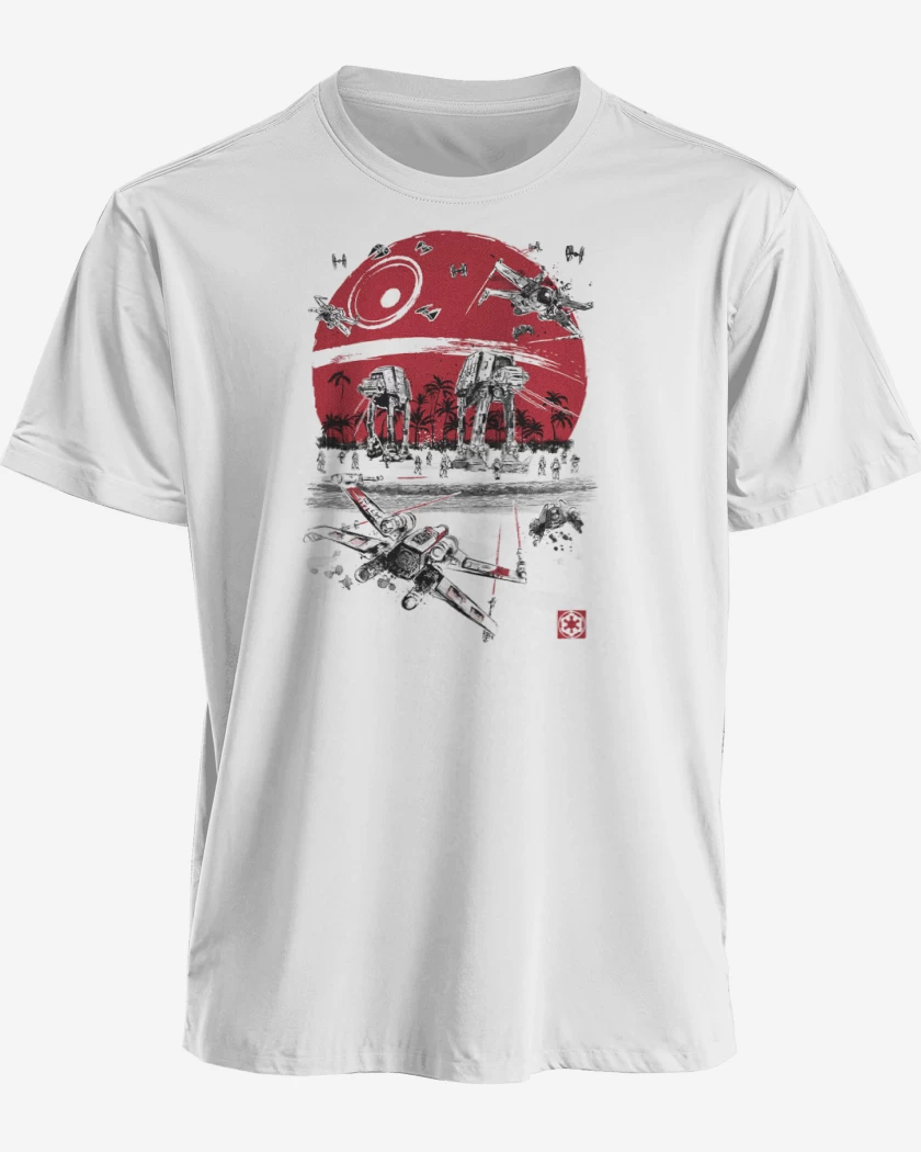 Polera premium Blanco de Star wars Battle