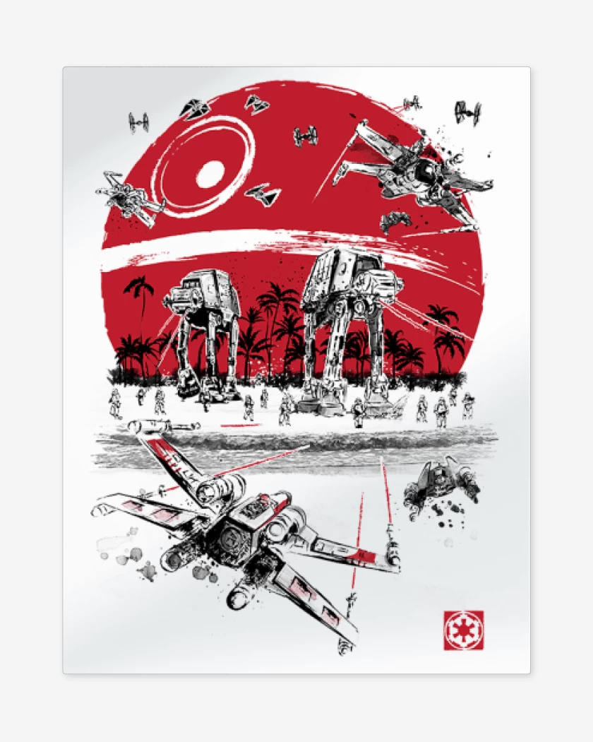 Print metalico Blanco de Star wars Battle
