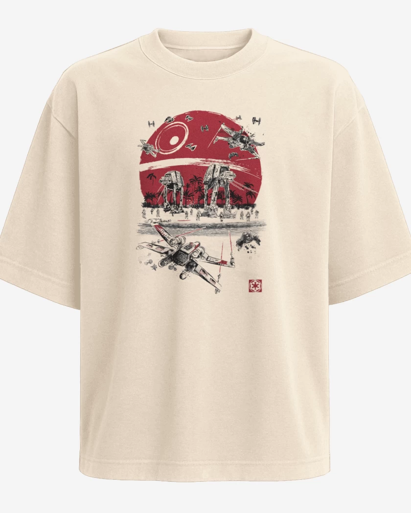 Polera Oversize Beige de Star wars Battle