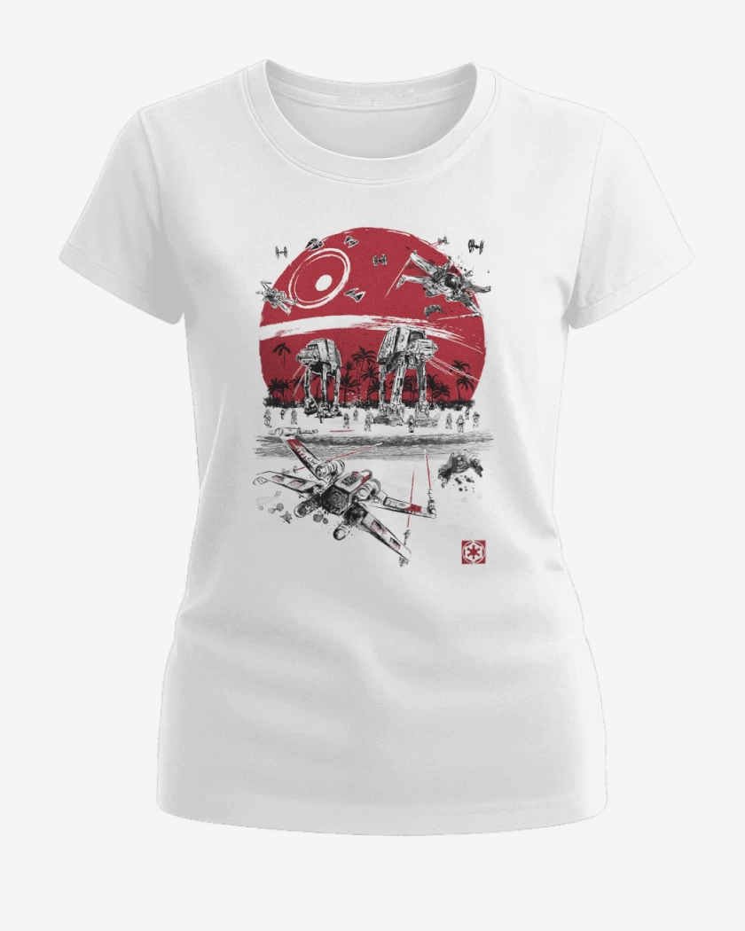 Polera de Mujer Blanco de Star wars Battle