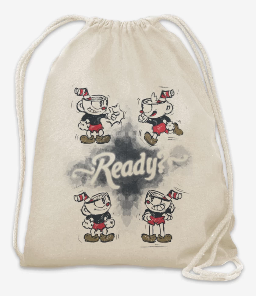 Mochila Blanco de Cuphead Ready