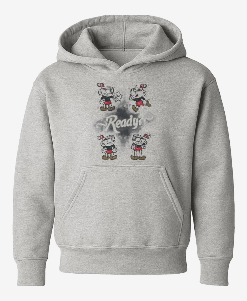 Poleron de niño Gris Melange de Cuphead Ready