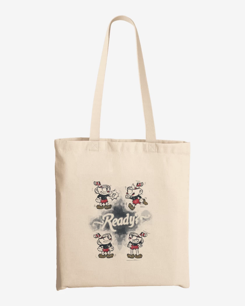 Totebag Blanco de Cuphead Ready