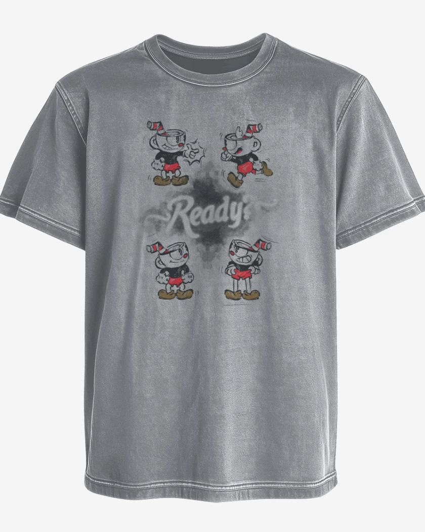 Polera desgastada Cuphead Ready