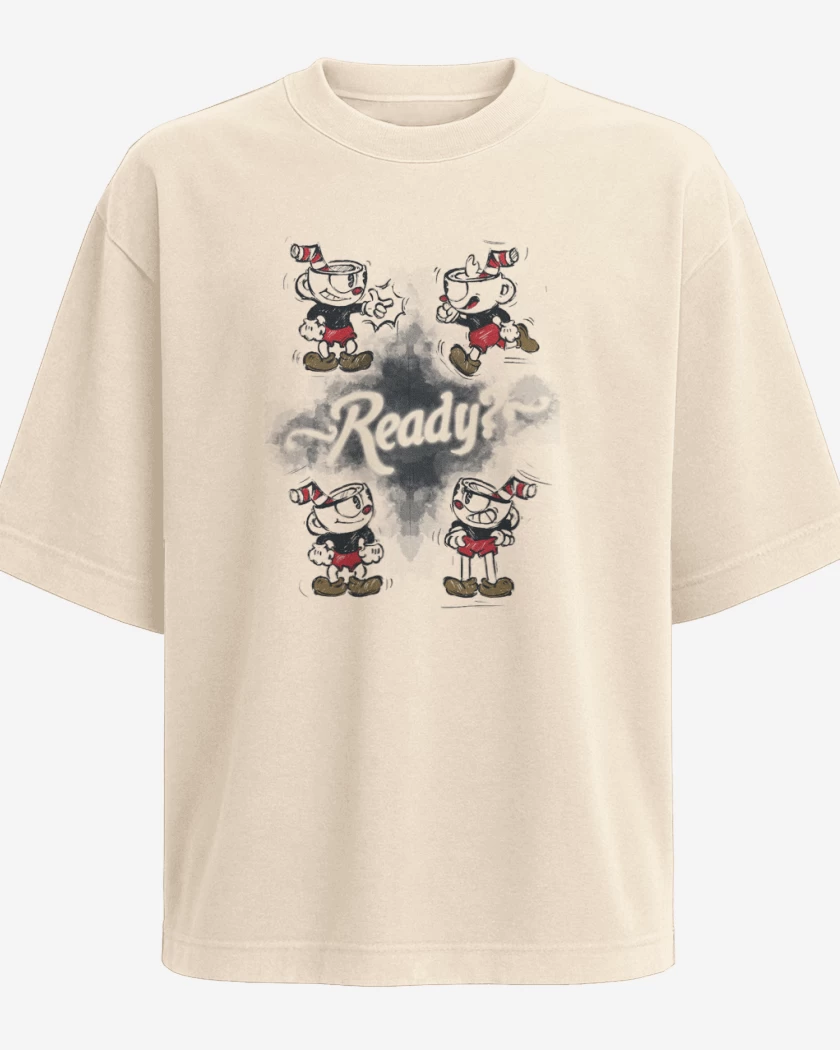 Polera Oversize Cuphead Ready