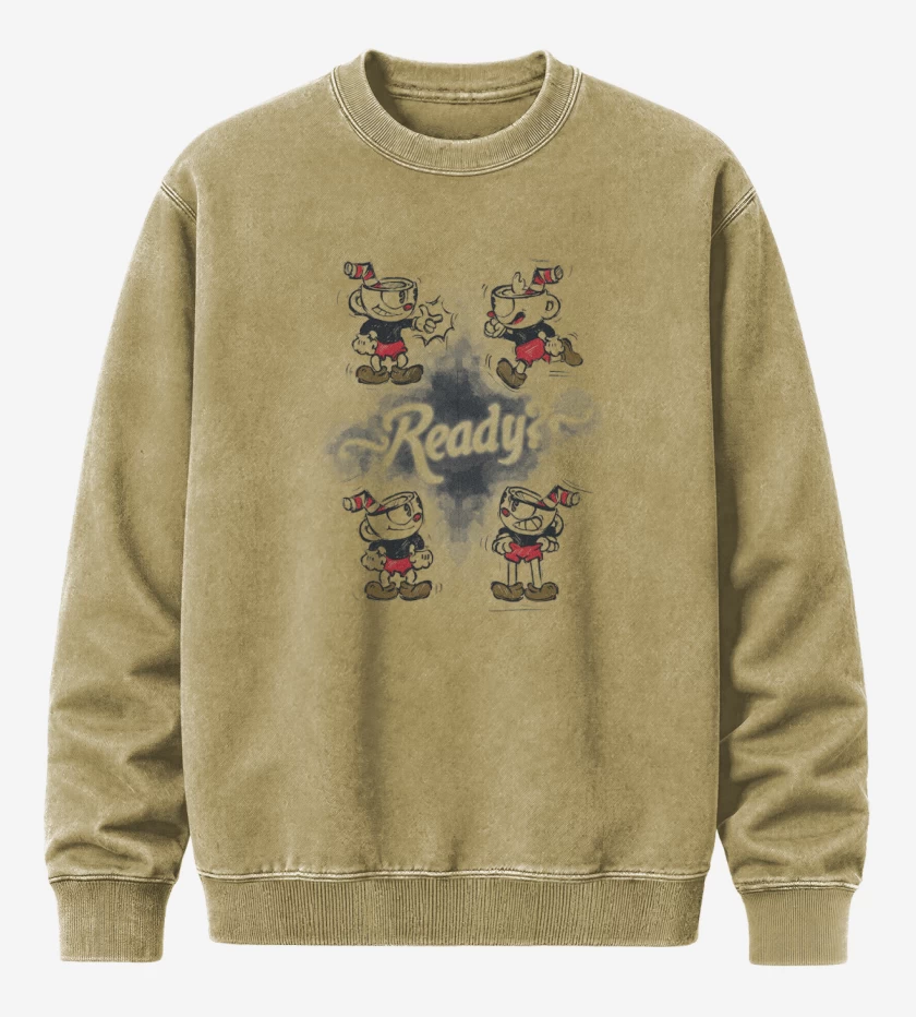 Poleron Polo Acid Wash Beige de Cuphead Ready