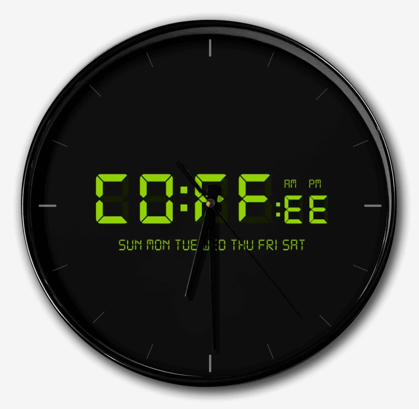 Reloj Negro de Coffee