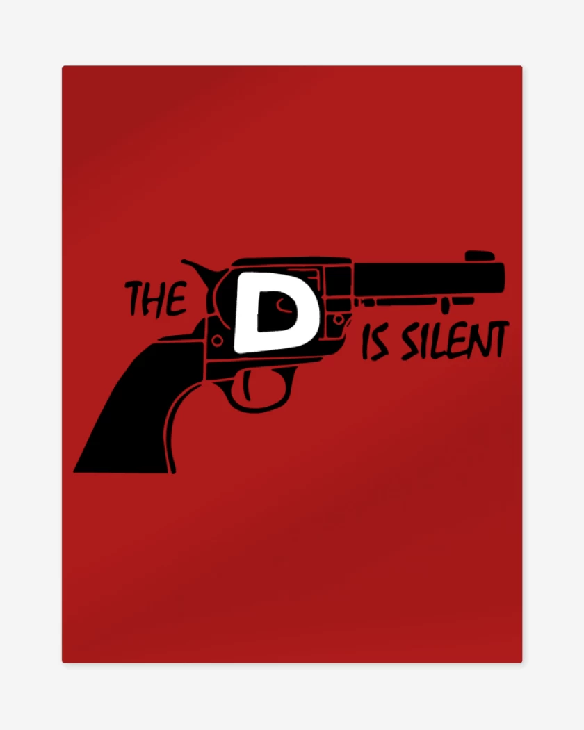 Print metalico Rojo de Django - D is Silent