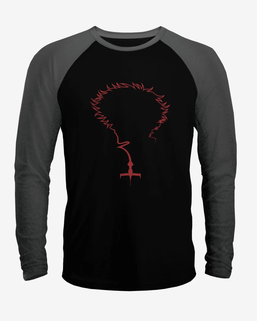 Polera Raglan Negro / Negro Heather de Cowboy bebop