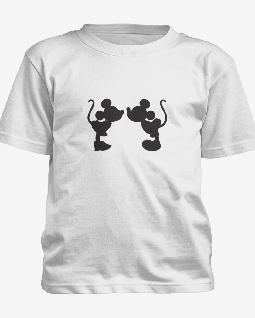 Polera de niño Blanco de mickey beso