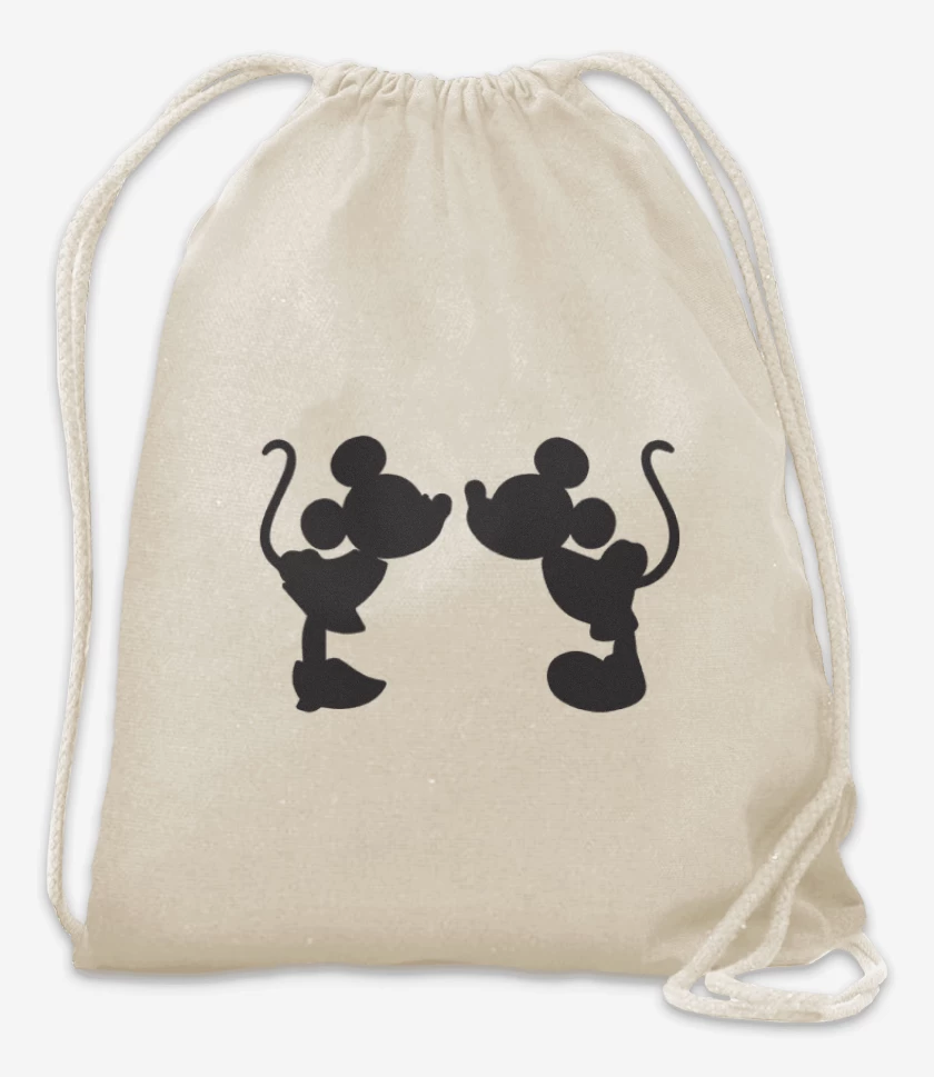 Mochila Blanco de mickey beso