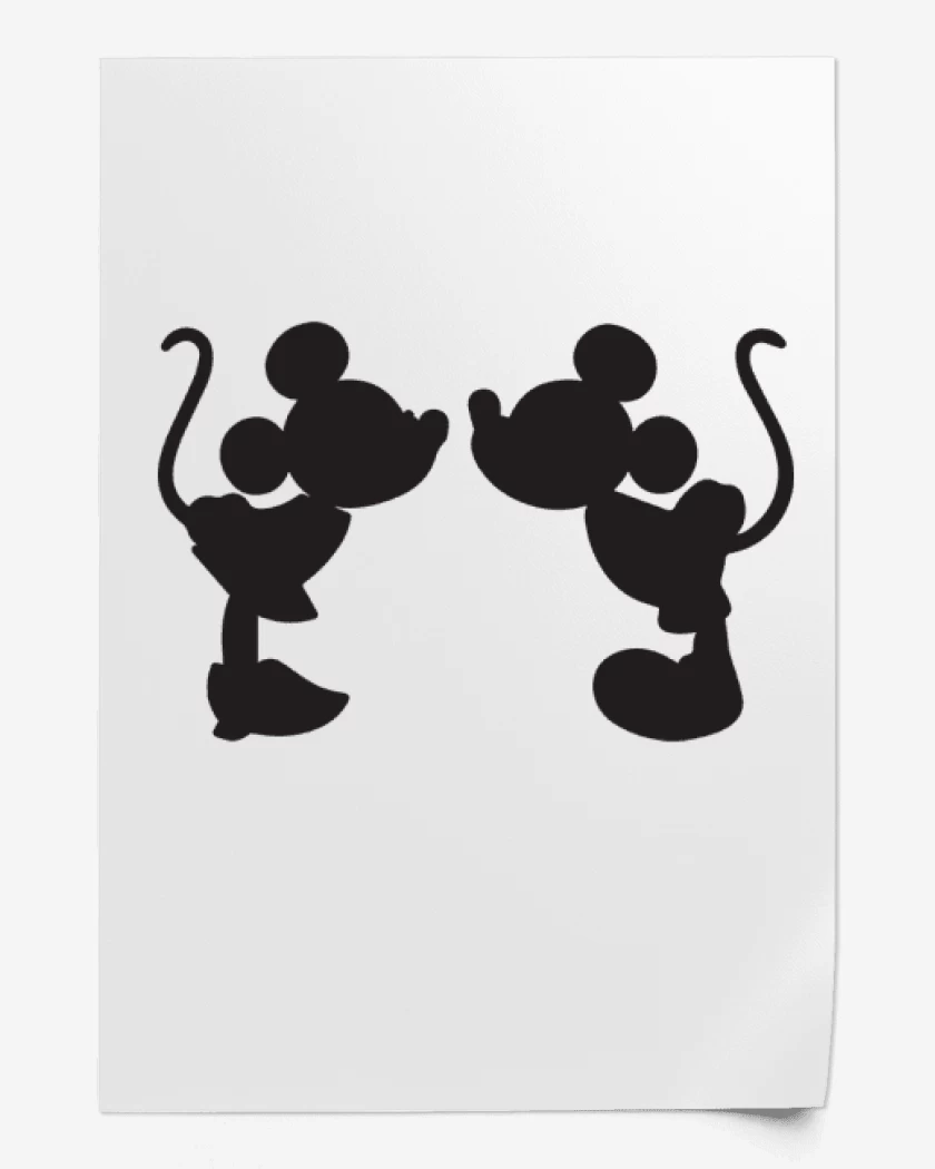 Print mickey beso