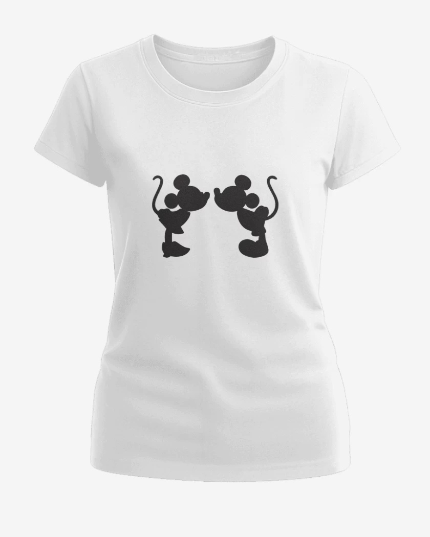 Polera de Mujer Blanco de mickey beso