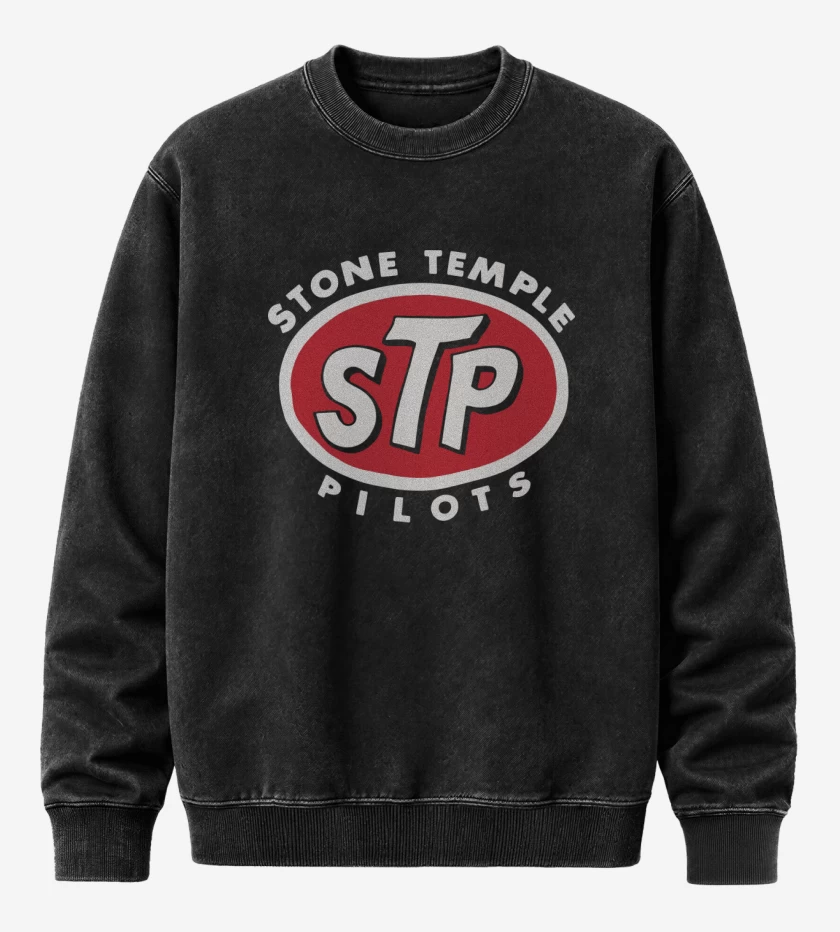 Poleron Polo Acid Wash Negro de Stone temple pilots 2