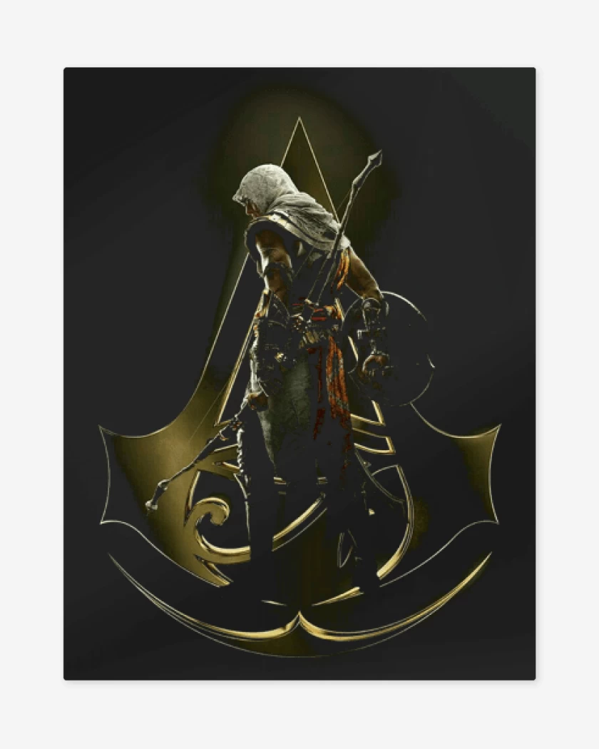 Print metalico Negro de assasing creed origins
