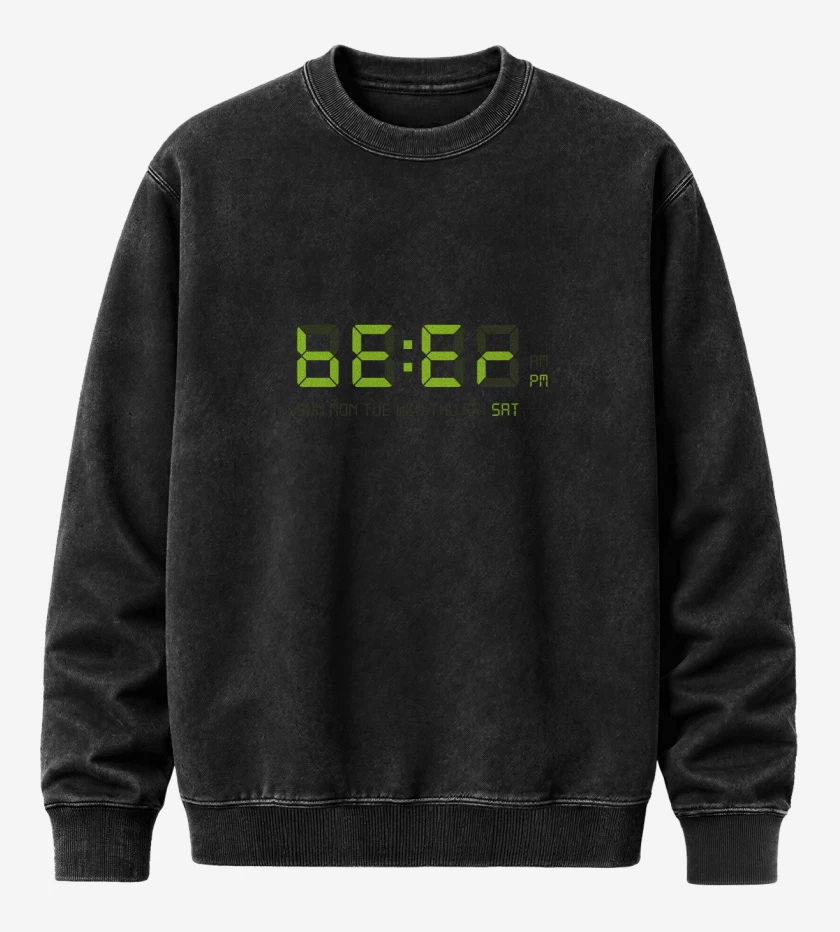 Poleron Polo Acid Wash Negro de beer 