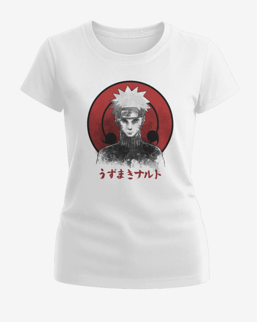 Polera de Mujer Blanco de Naruto 