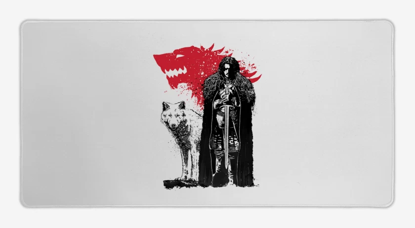 Mouse pad Gamer Blanco de Jon Snow