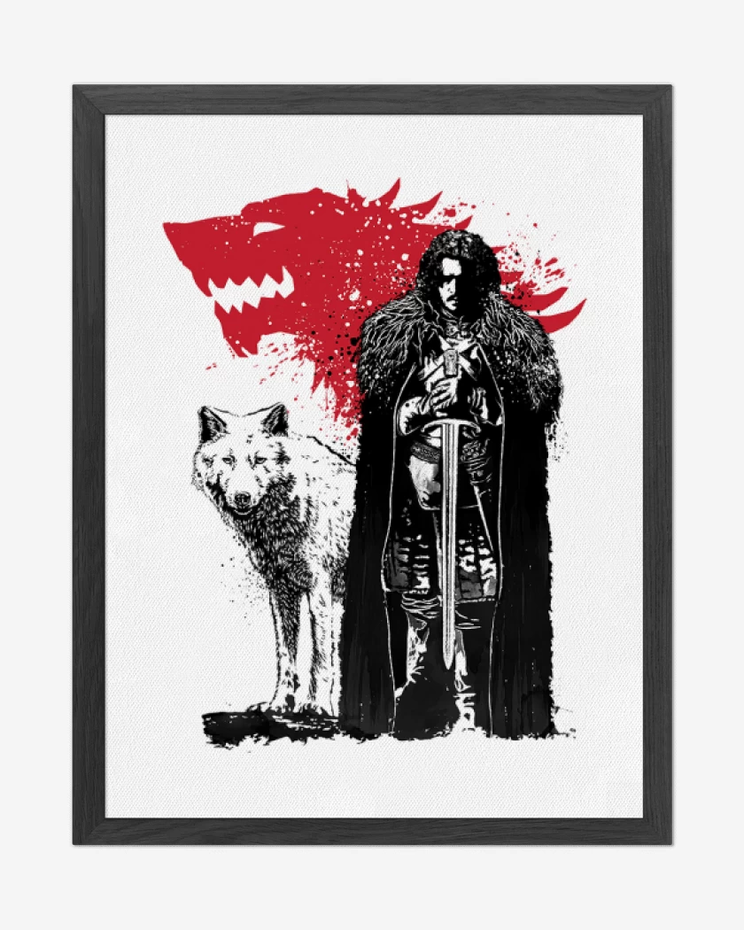 Cuadro decorativo Blanco de Jon Snow