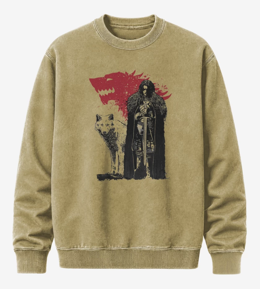Poleron Polo Acid Wash Beige de Jon Snow