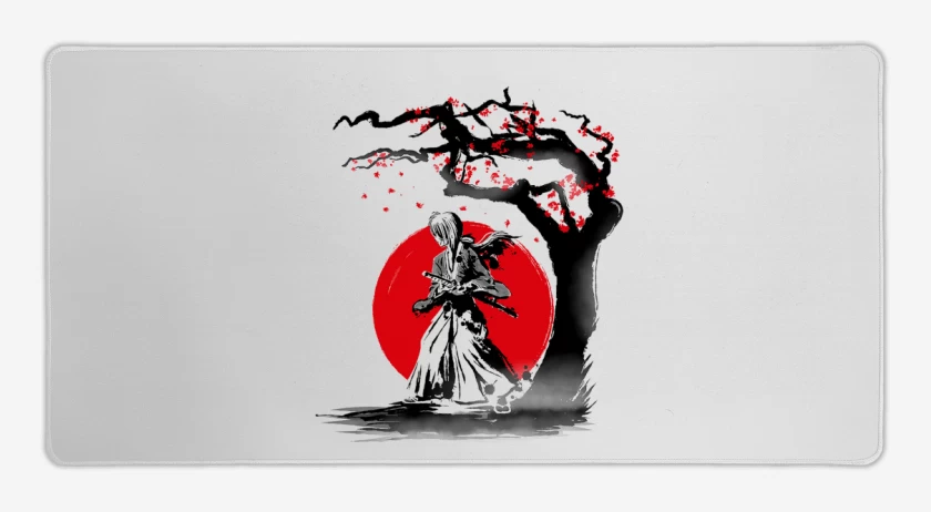 Mouse pad Gamer Blanco de Samurai x