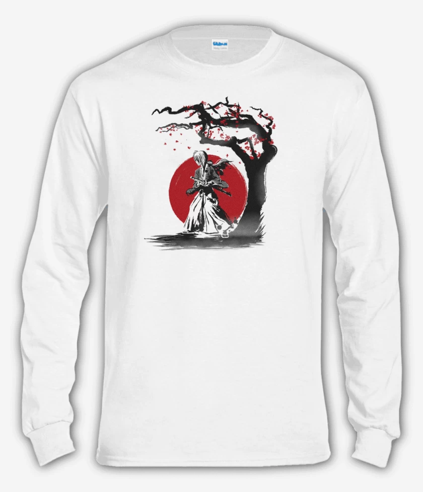 Polera manga larga Blanco de Samurai x