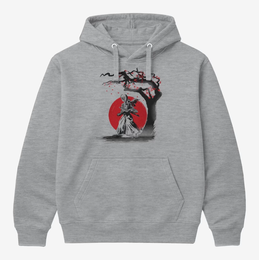 Polerón Canguro Gris Melange de Samurai x