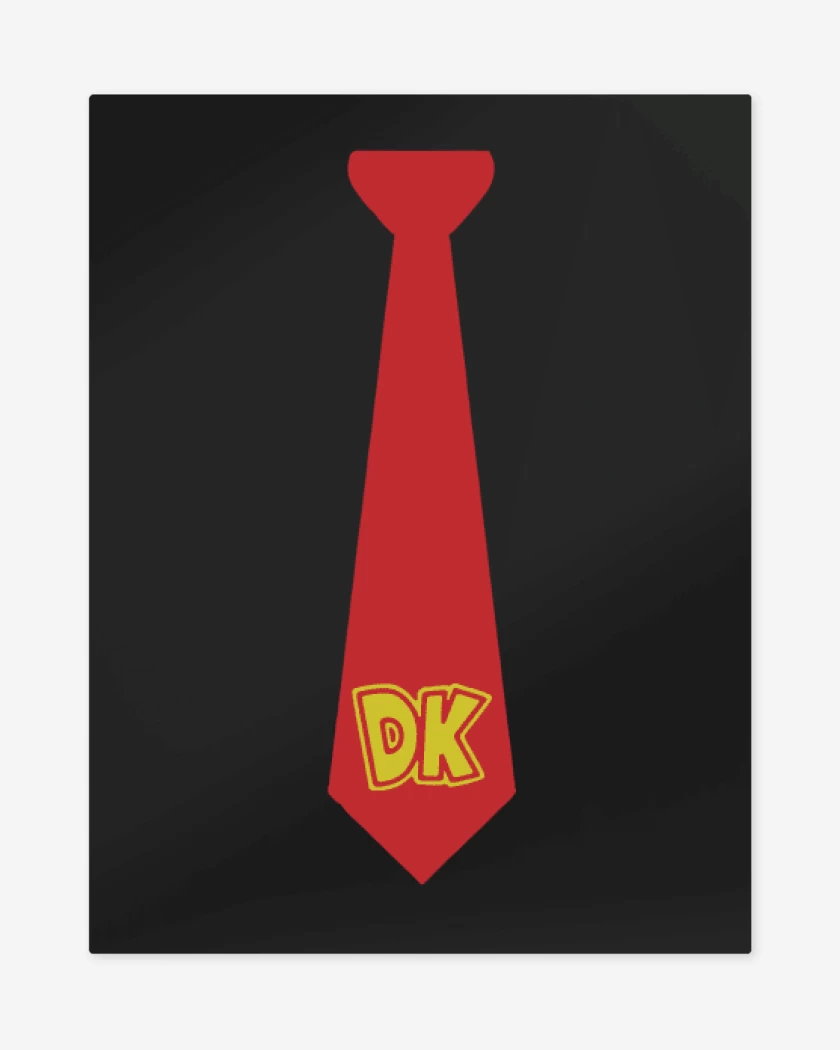 Print metalico Negro de Corbata donkey kong