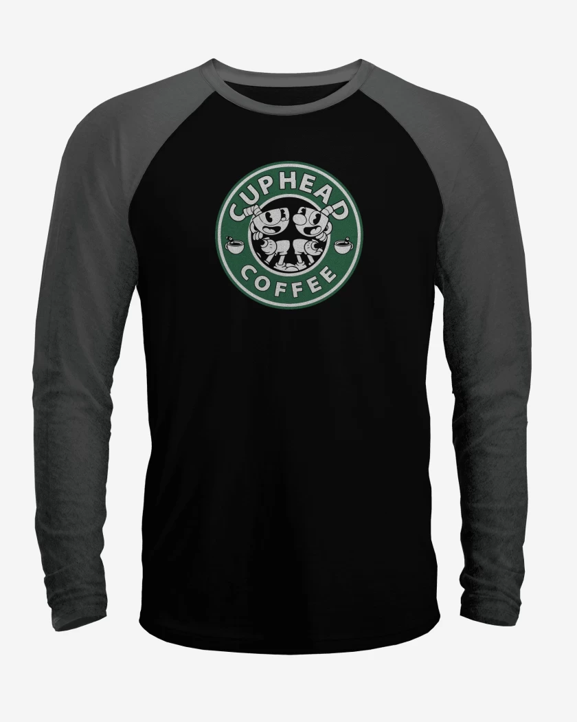 Polera Raglan cup head coffee