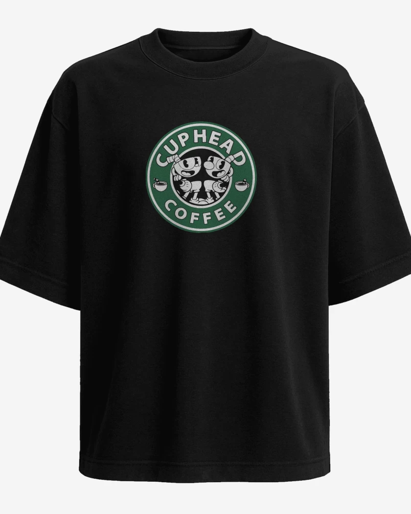 Polera Oversize cup head coffee