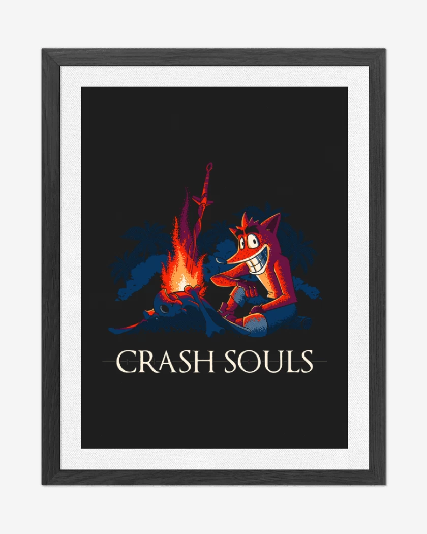 Cuadro decorativo Negro de Crash souls 