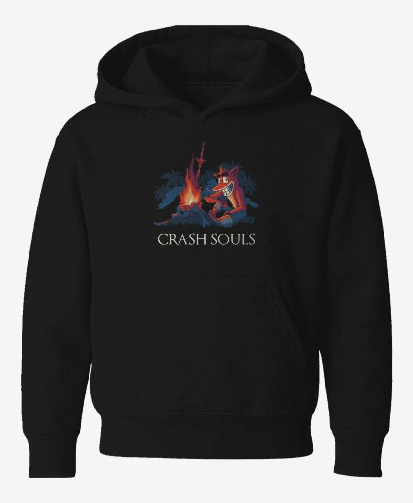 Poleron de niño Negro de Crash souls 