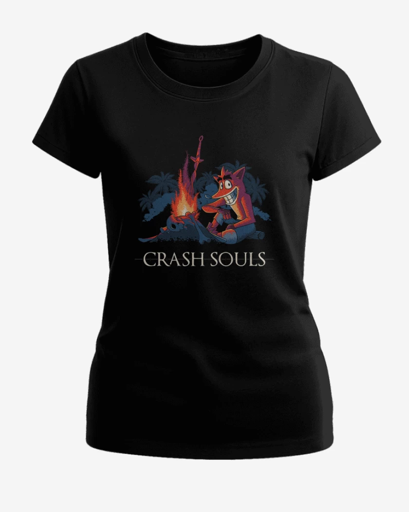 Polera de Mujer Negro de Crash souls 