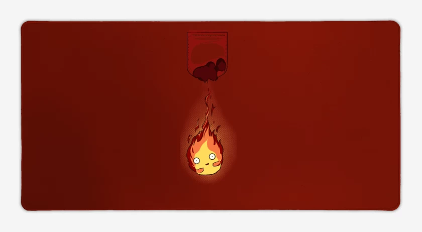 Mouse pad Gamer castillo ambulante fueguito bolsillo