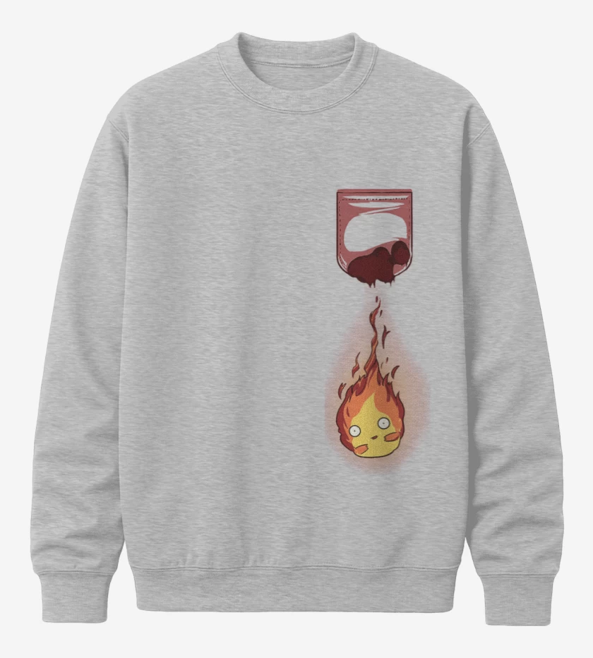 Poleron polo castillo ambulante fueguito bolsillo