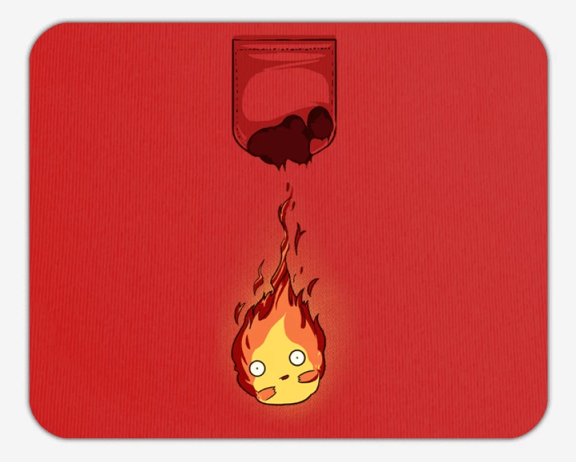 Mousepad castillo ambulante fueguito bolsillo