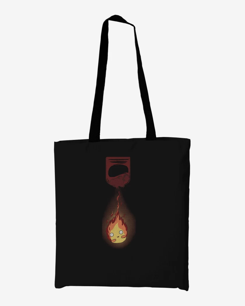 Totebag castillo ambulante fueguito bolsillo