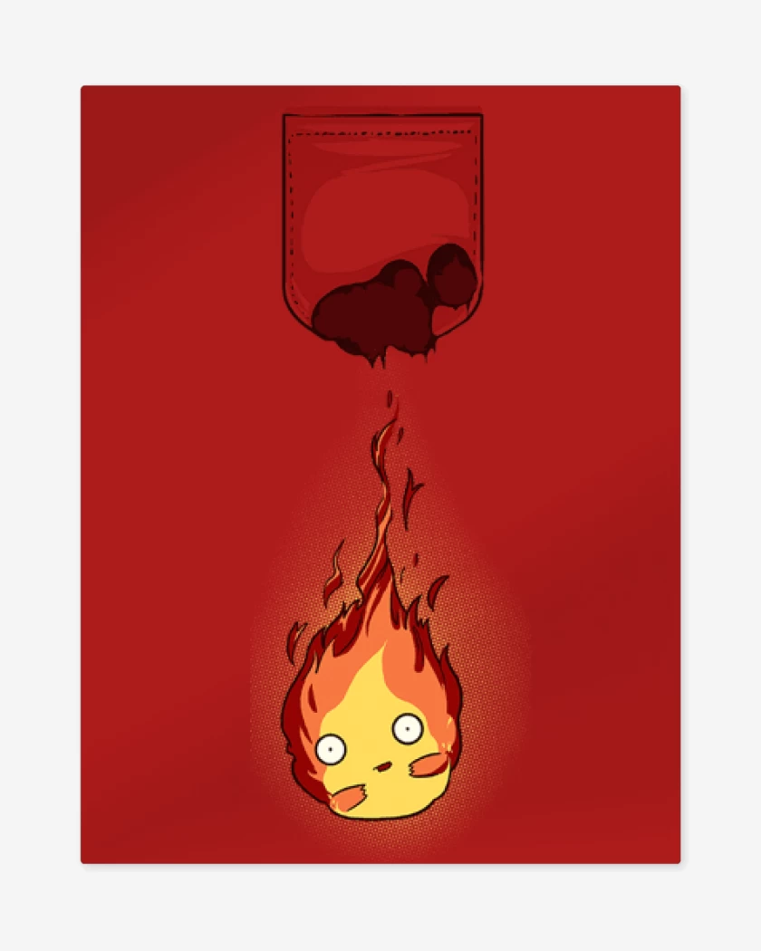 Print metalico castillo ambulante fueguito bolsillo