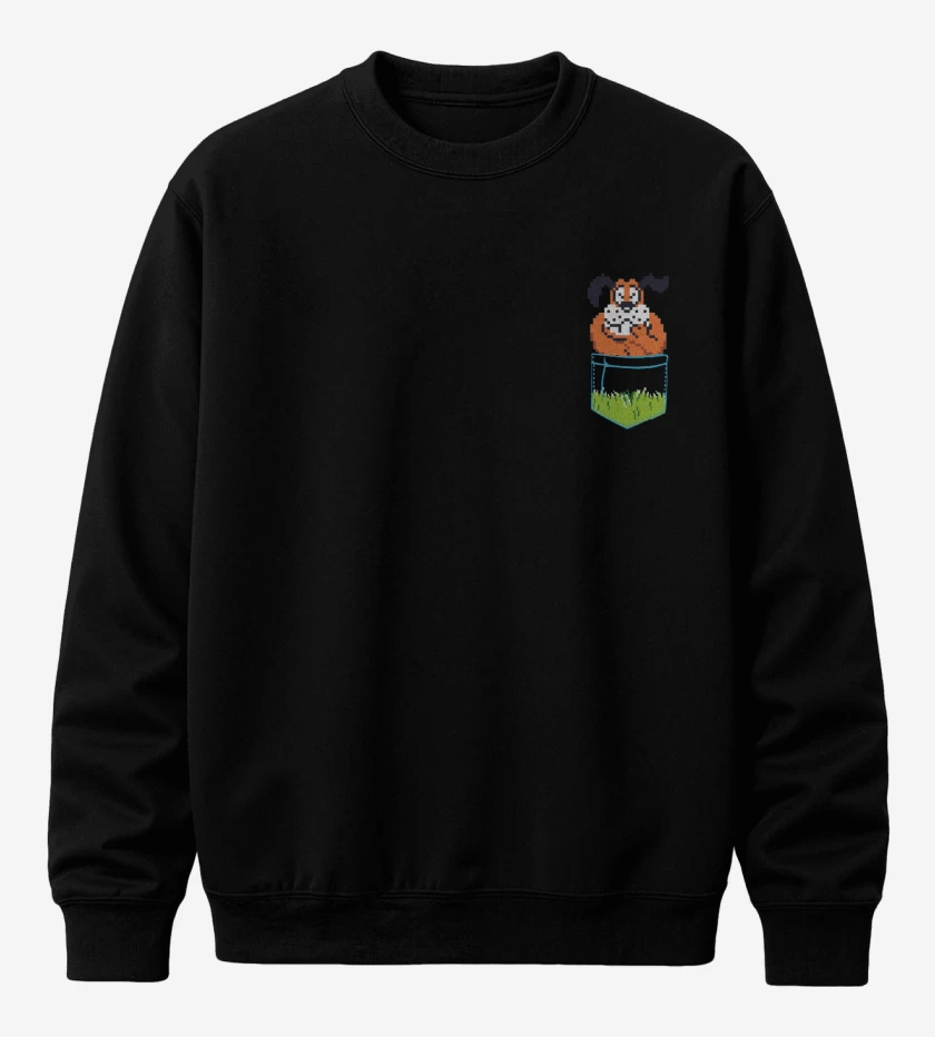 Poleron polo Negro de Duck Hunt