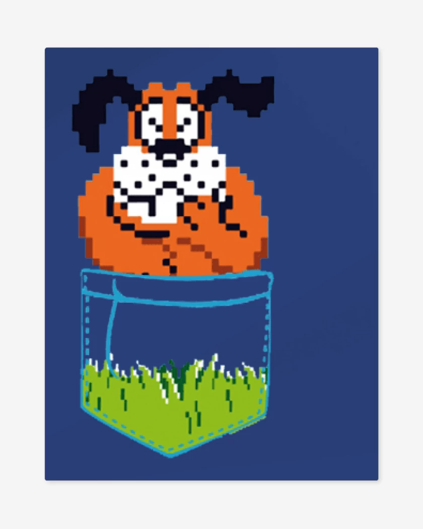 Print metalico Azul Rey de Duck Hunt