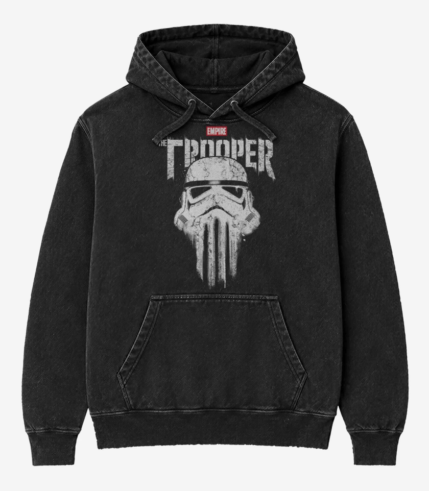 Poleron Canguro Acid Wash Negro de CloneTrooper