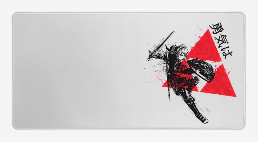 Mouse pad Gamer Blanco de Link Trifuerza