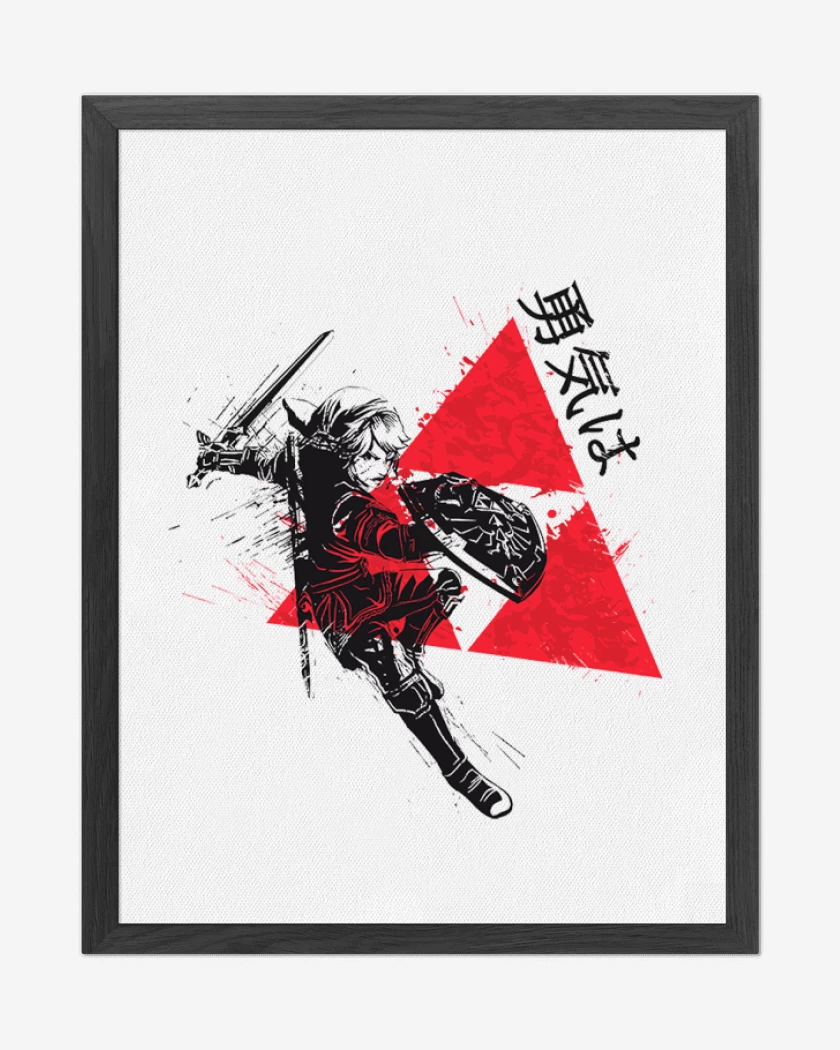 Cuadro decorativo Blanco de Link Trifuerza