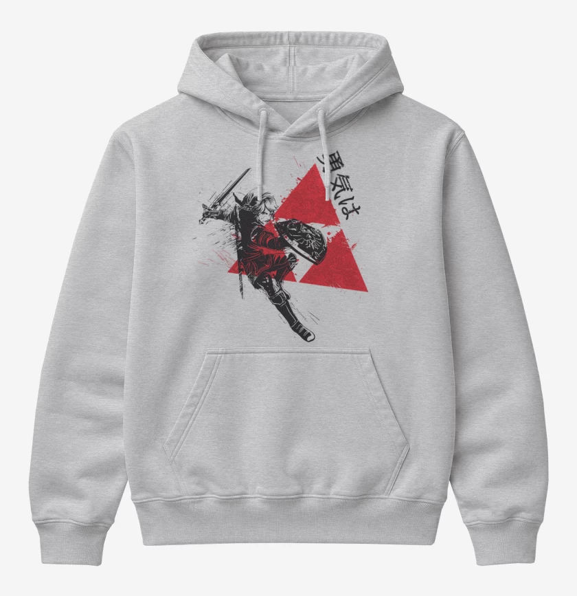 Poleron Canguro básico Gris Melange de Link Trifuerza