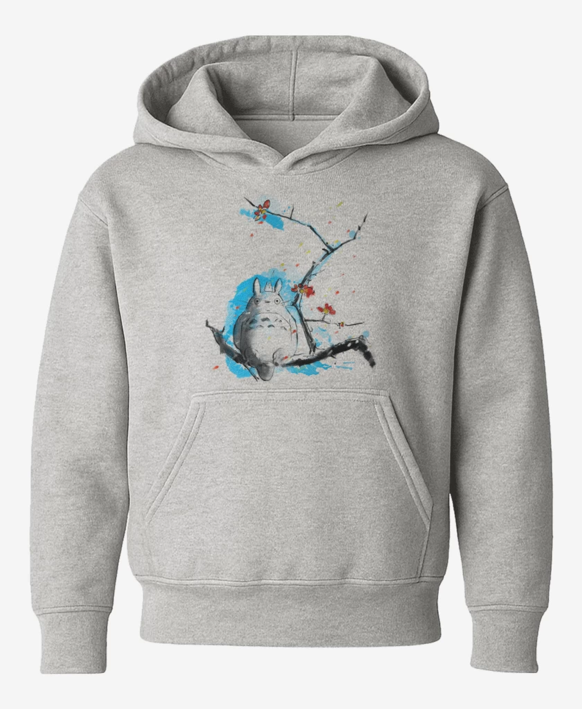 Poleron de niño Gris Melange de Totoro 3