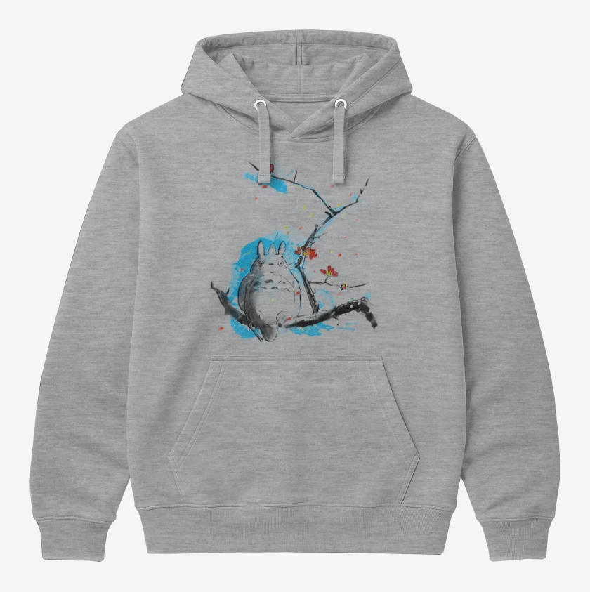Polerón Canguro Gris Melange de Totoro 3