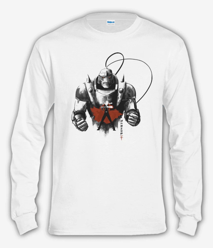 Polera manga larga Blanco de alphonse elric
