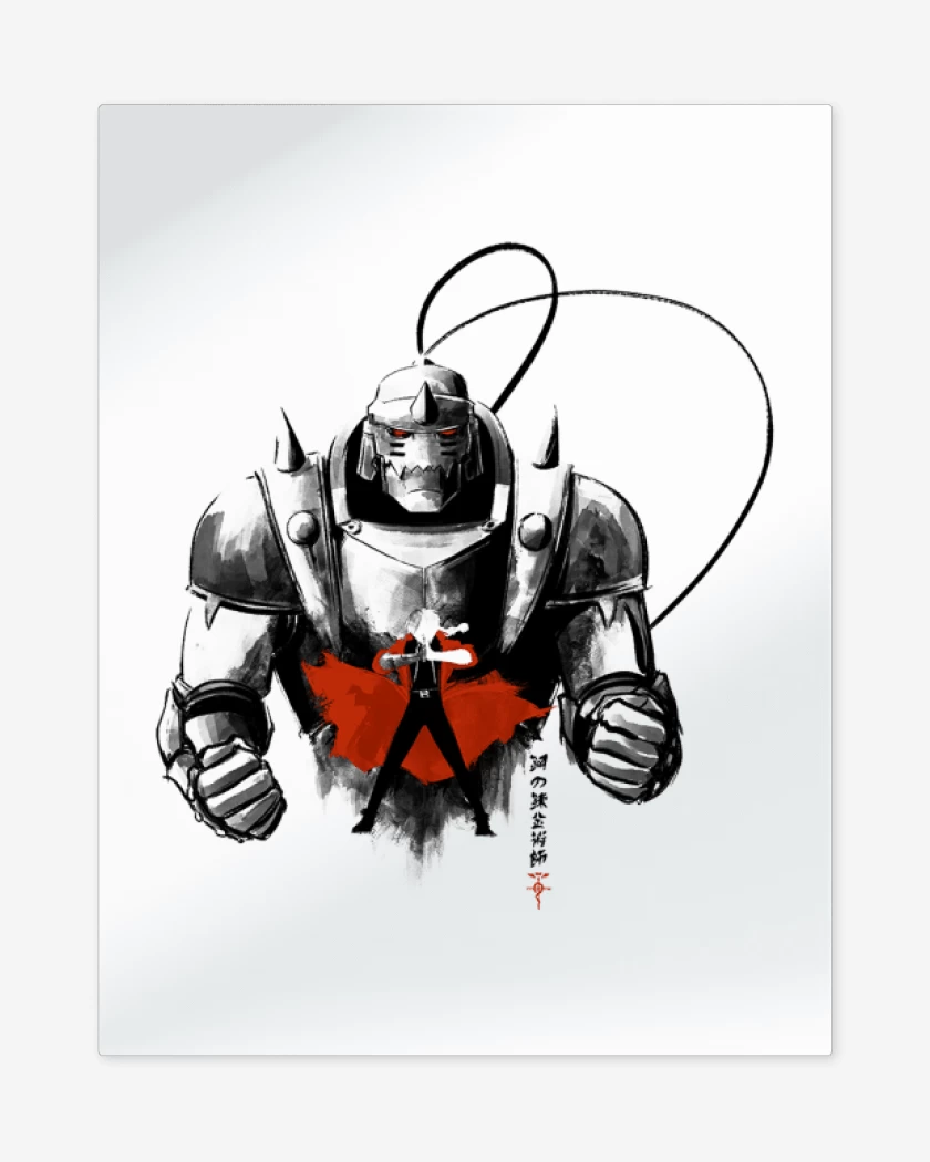 Print metalico Blanco de alphonse elric