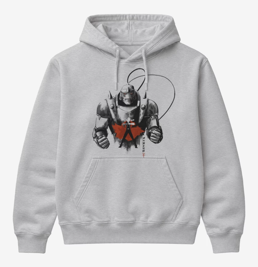 Poleron Canguro básico Gris Melange de alphonse elric